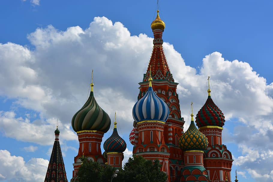 moscow, red square, saint basil's cathedral, red, city, russia, architecture, history, building exterior, belief