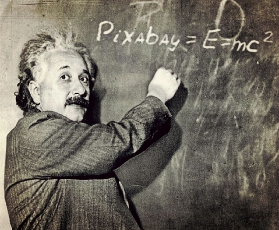 회색조 사진, 앨버트 아인슈타인, 아인슈타인, 교수, 유머, 공식, 노벨상 수상자, 남자, 상대성 이론, 판