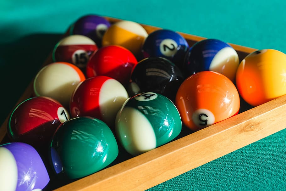 緑, テーブル, ビリヤードキュー, ビリヤードボール, 緑のテーブル, 誰も, 時間, 趣味, ボール, ゲーム