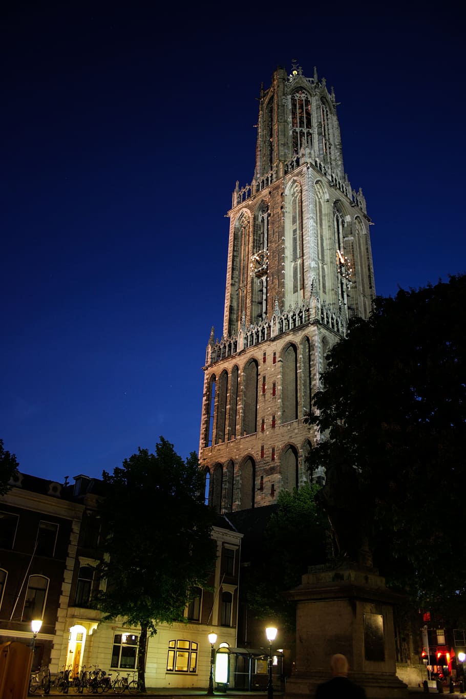 Dom, Dom, Dom Tower, Cathedral Square, dom, utrecht, tower, night, evening, netherlands, building exterior