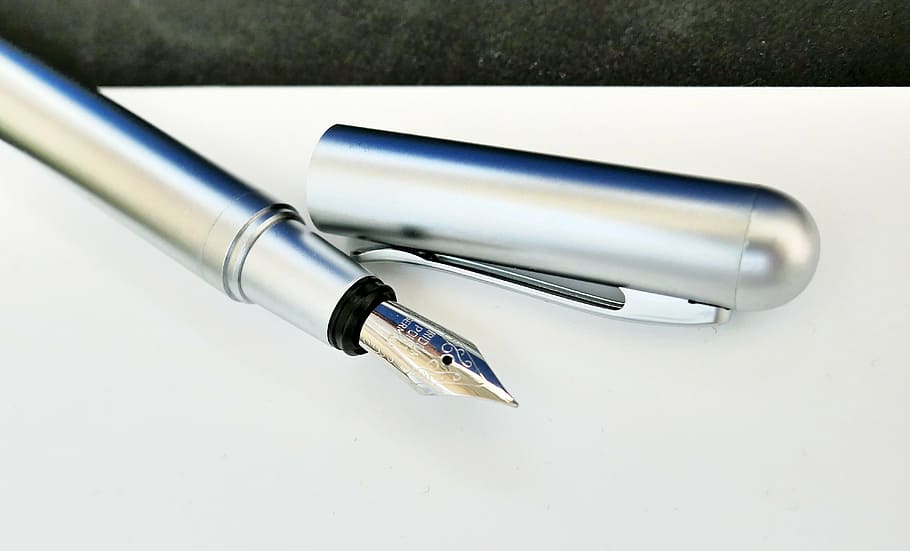 filler, fountain pen, writing implement, ink, leave, writing tool, black, writing utensil, fountain pens, handwritten
