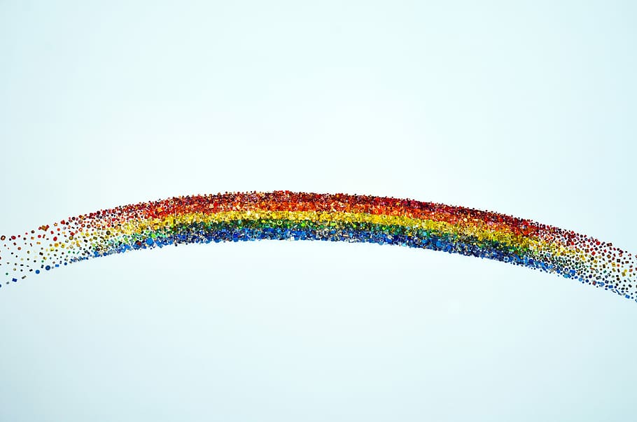 rainbow painting, white, background, Rainbow, Color, Gay, Pride, Pin, gay, pride, colorful