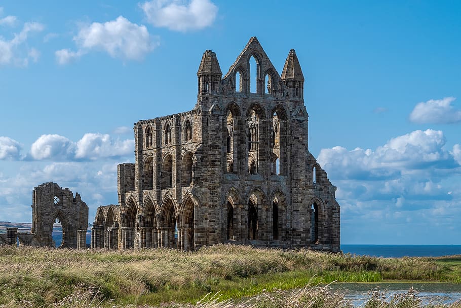 whitby abbey, ruin, monastery, architecture, middle ages, old, masonry, church, yorkshire, england