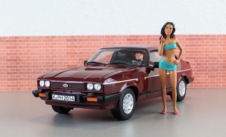 Model Car, Ford, Capri, Capri, Model, Diorama, ford, capri, model, auto, oldtimer, toys