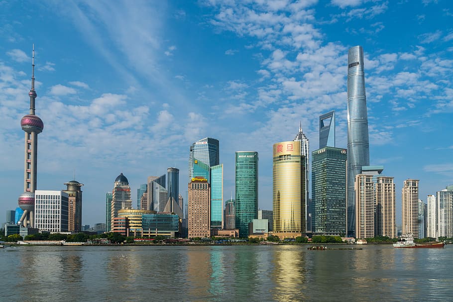 上海, 中国の超高層ビル, 外灘, 中国, 都市, 建築, 浦東, 超高層ビル, 黄浦, 都市のスカイライン