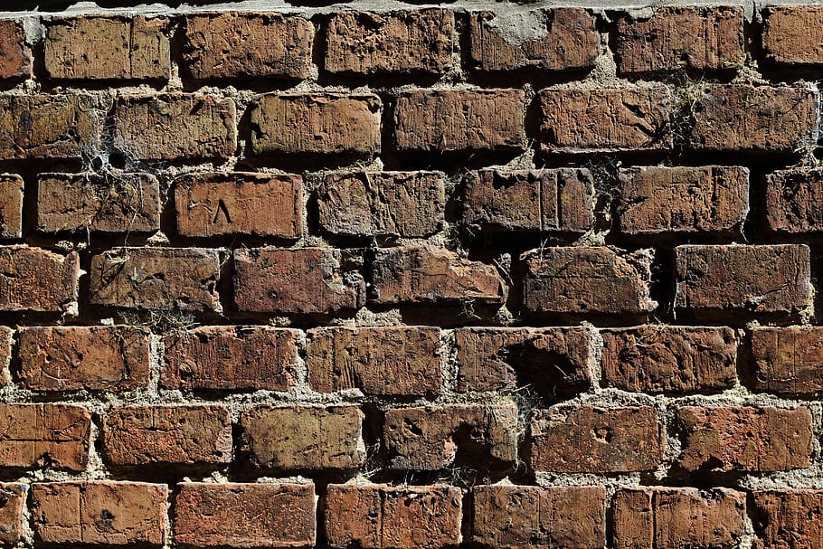 the background, unit, brick, old brick, building, the cement, walls, pieces, rectangles, harsh