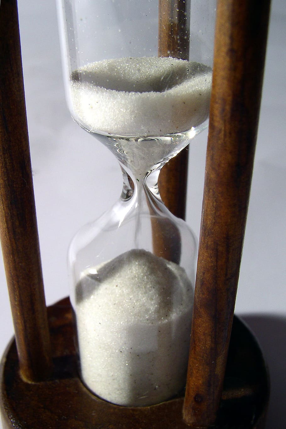 hour glass, brown, wooden, frame, hourglass, time pressure, time, run out, egg timer, clock