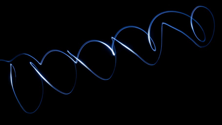 Синий, спираль, Абстрактные, обои, Колба, легкий, фотография, техника, стиль, Изобразительное искусство