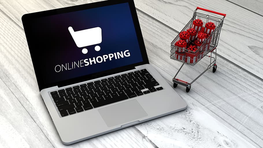 compras, compras en línea, carrito de compras, internet, página web, compra, pago, tecnología, comunicación, computadora portátil