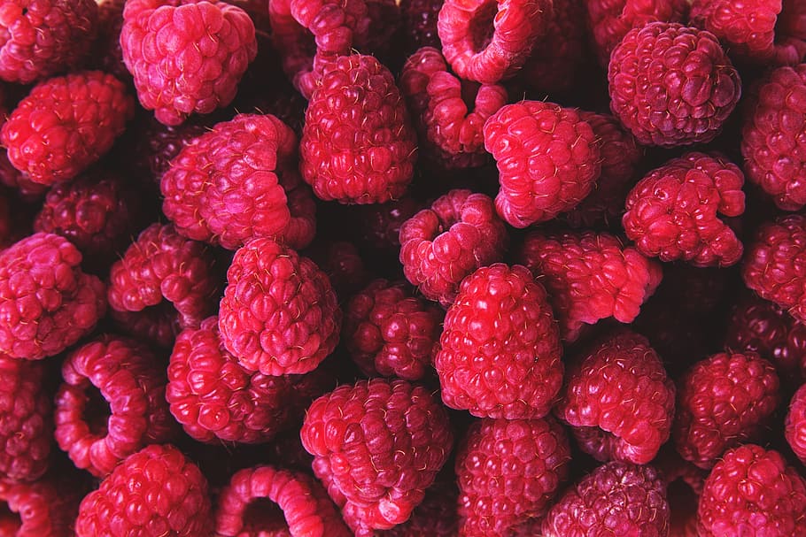 shot, fresh, raspberries, Closeup, fresh raspberries, food/Drink, food, fruit, red, freshness