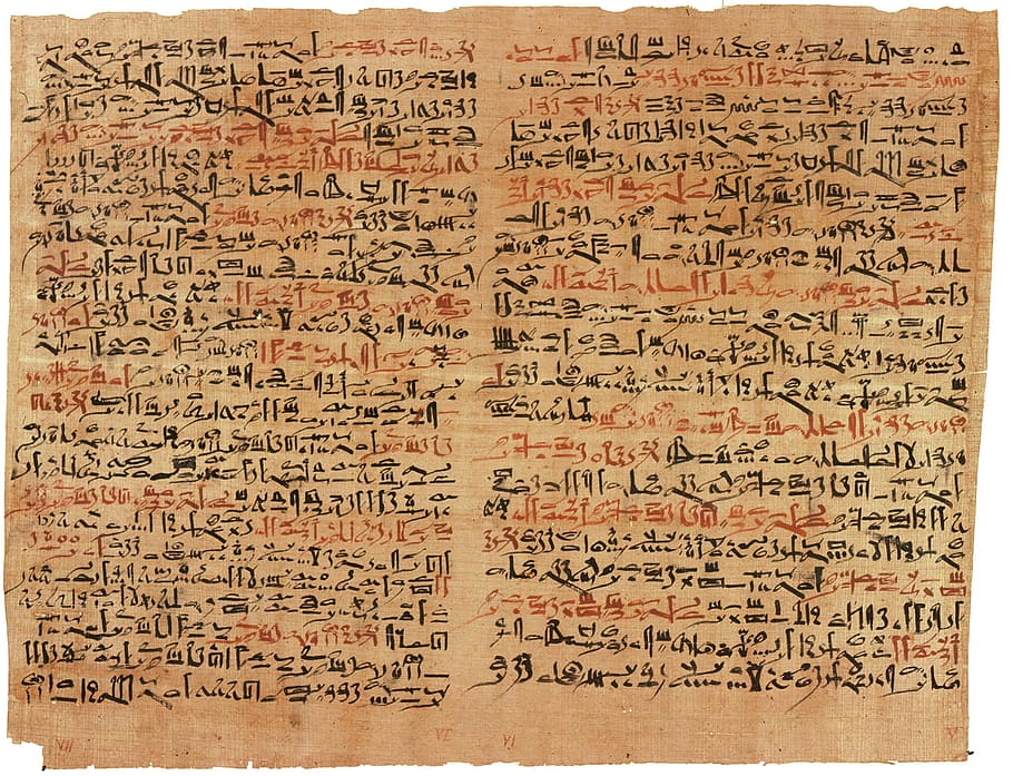 黒, 赤, テキスト, テキスタイル, ブラウン, 紙, パピルス, 象形文字, 古代エジプト人, エジプト人