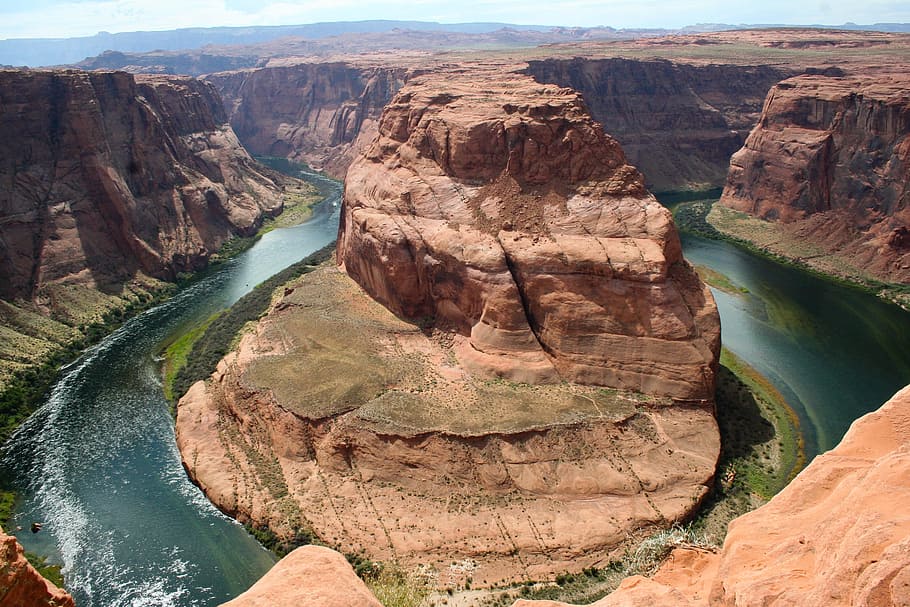 Grand Canyon, Arizona, la gran curva de herradura, estados unidos de américa, naturaleza, río colorado, estados unidos, cañón, paisaje, paisajes
