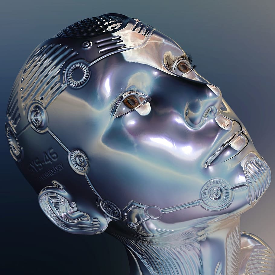 인간의 머리 흉상, 로봇, 인공, 지능, 기계, 앞으로, 디지털, 인공 지능, 여성, 기술