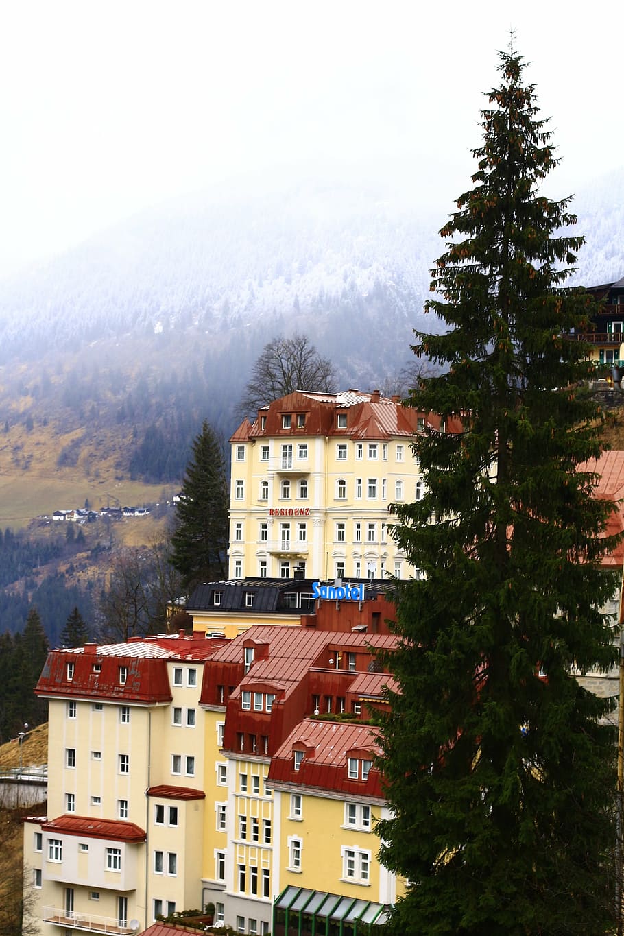 gastein, badgastein, pegunungan, pegunungan Alpen, austria, lanskap, resor, ski, salju, musim dingin