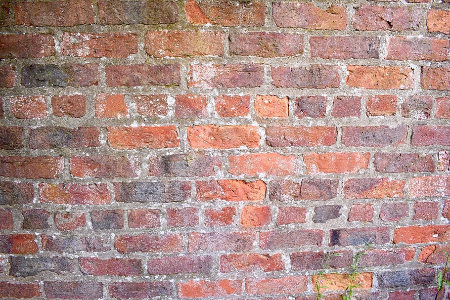 brick, red, old, wall, aged, orange, brickwork, brickwall, weathered, brick wall