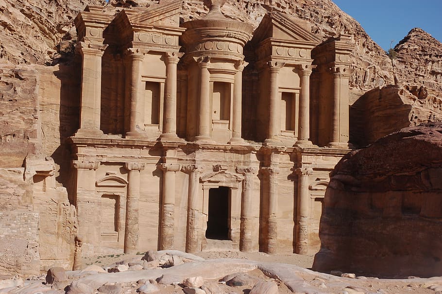 petra, east, jordan, stone, desert, tourism, landmarks, architecture, landscapes, valley