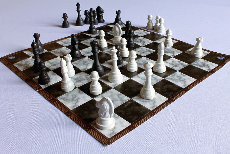panoramic, photography, chessboard, checkers, chess, game, board, intelligence, strategy, checkmate