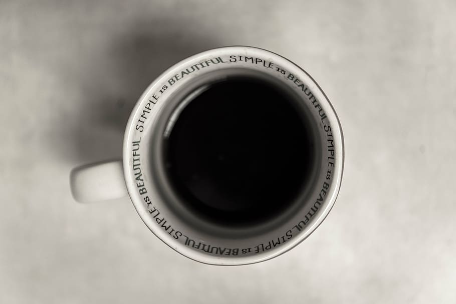 黒, コーヒー, 白, マグカップ, セラミック, カップ, まだ, アイテム, 物事, ドリンク