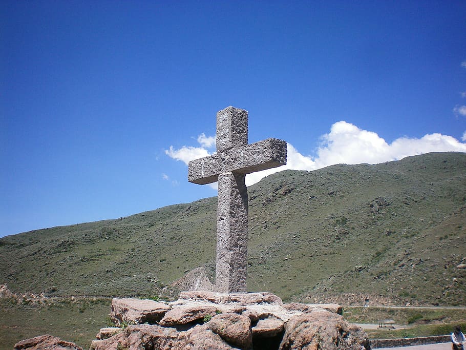 cruz, colca canyon, christianity, landscape, salvation, culture, church, sky, christian, arequipa