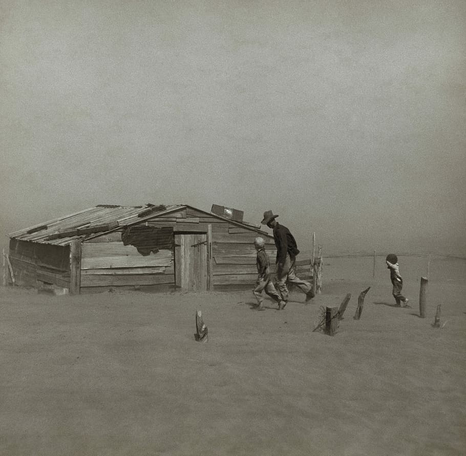 1930s, Dust Bowl, Oklahoma, photos, public domain, United States, vintage, visual Art, arts And Entertainment, black And White