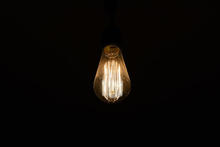 light bulb, light, abstract, lighting, energy, glow wire, edison, glow, brightness, lamp