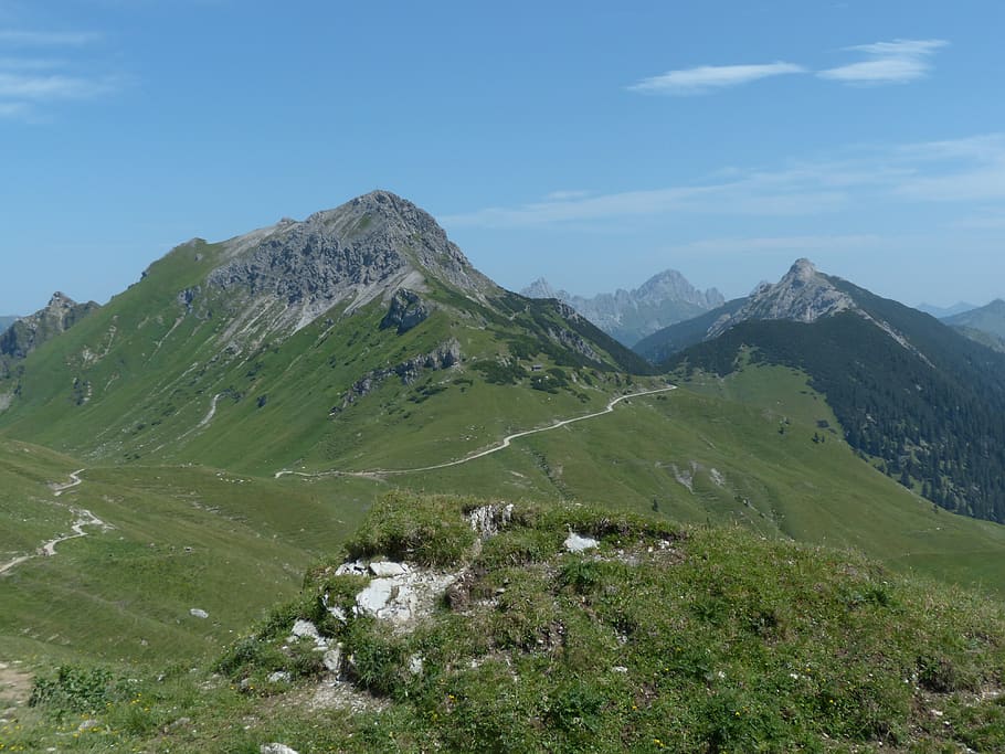 sulz tip, litnisschrofen, krinnenspitze, hike, mountain hike, hiking, mountains, alpine, mountain meadows, flower meadows