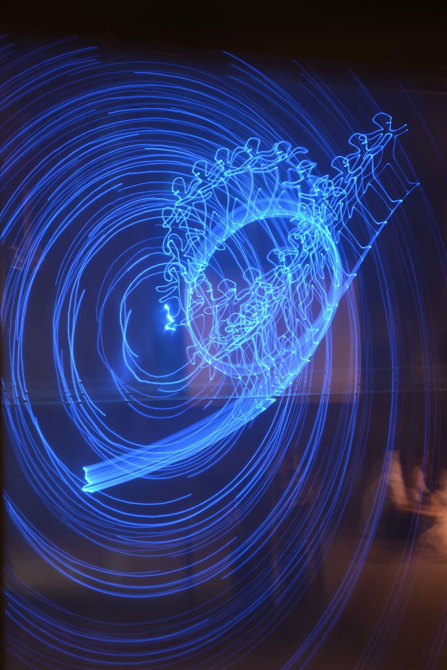 Delay, Time-Lapse, Laser, technology, communication, blue, speed, internet, cyberspace, motion