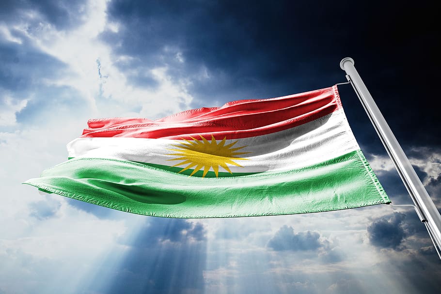 kurdistan, flag, kobani, syria, iran, turkiya, iraq, dom, demokratie, national