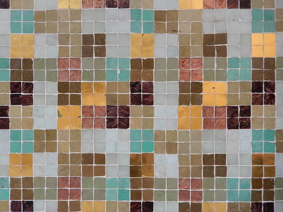 tiles, teal, grey, brow, fawn, gold, geometric, pattern, design, backdrop