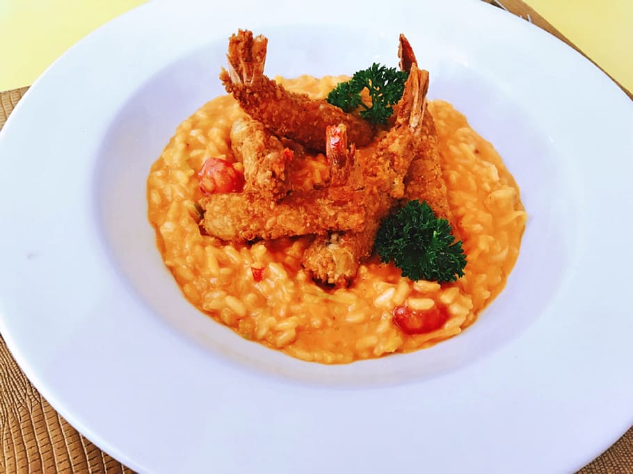 Shrimp, Risotto, Bahia, lafayete, restaurant, plate, food, meal, delicious, gastronomy