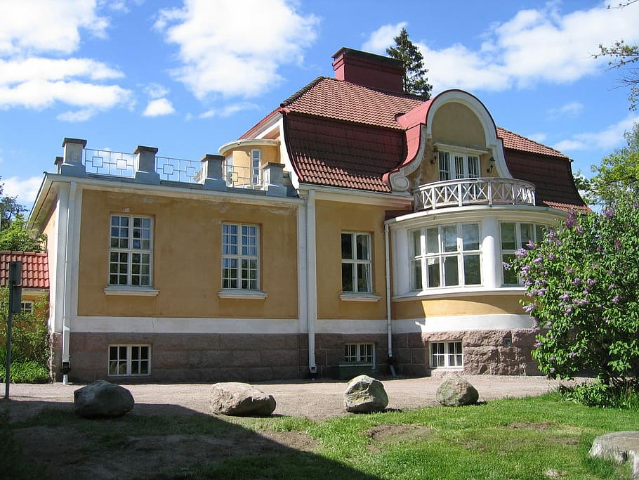villa junghans, Villa, Junghans, Kauniainen, Finlandia, foto, rumah, domain publik, Bangunan tempat tinggal, Kepemilikan rumah