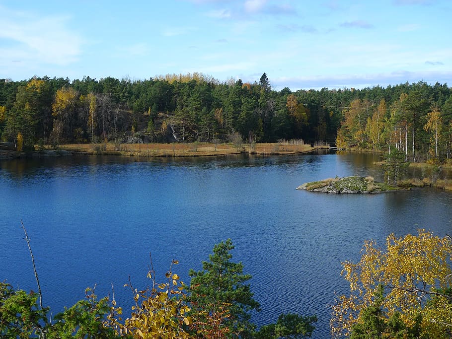 water, nature, lake, reflection, landscape, autumn, taalintehdas, kemionsaari, finland, tree