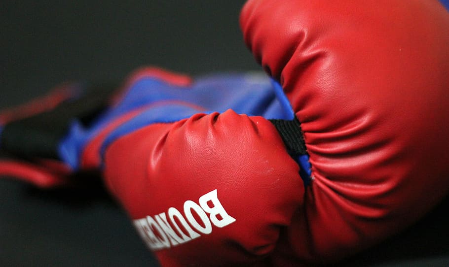 selective, focus photo, red, boxing gloves, gloves, boxing, sports, martial arts, sport, fight