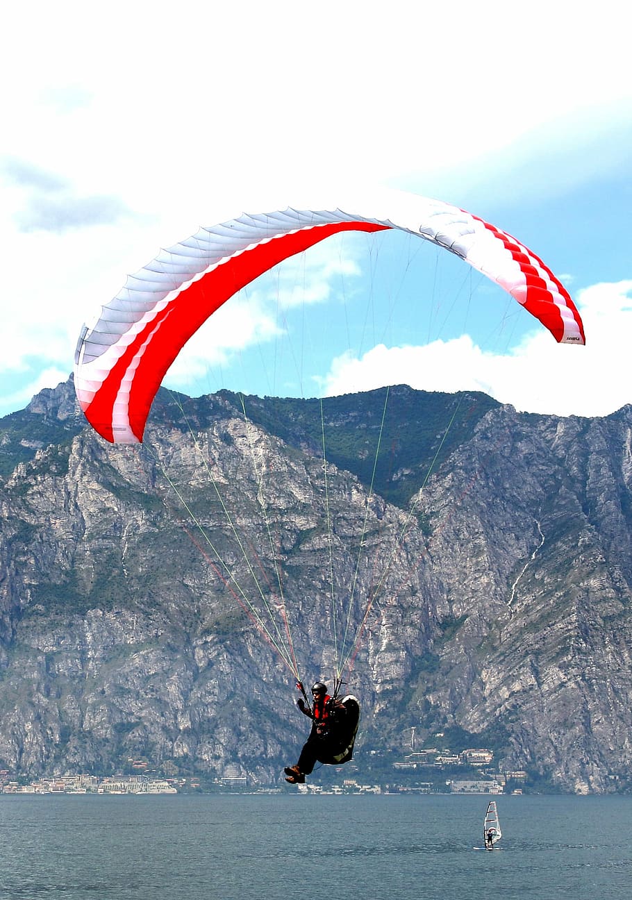 Paragliding, Fly, Paraglider, Freedom, dom, mountains, sky, sport, dragons, wind