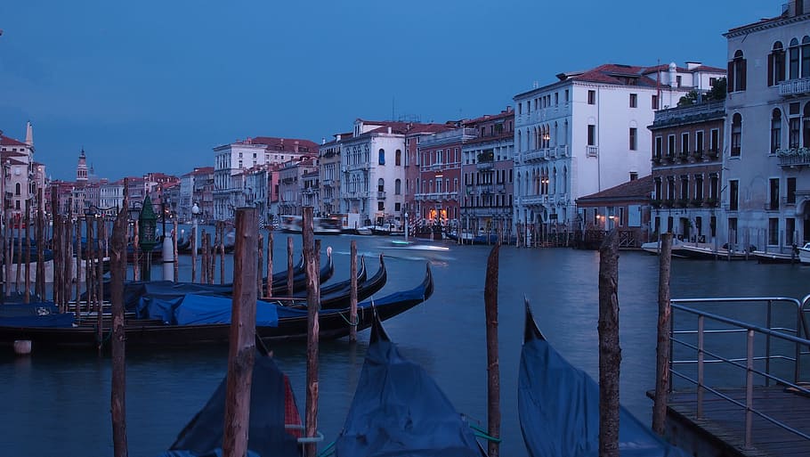 venecia, fachada, cielo, colorido, arquitectura, italia, históricamente, color, edificio, rococó