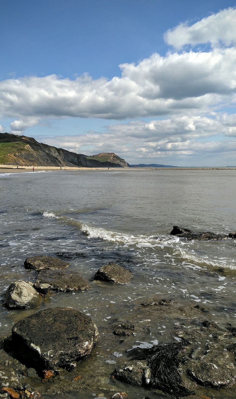 jurassic coast, charmouth, uk, sky, cloud - sky, water, beauty in nature, scenics - nature, tranquility, sea