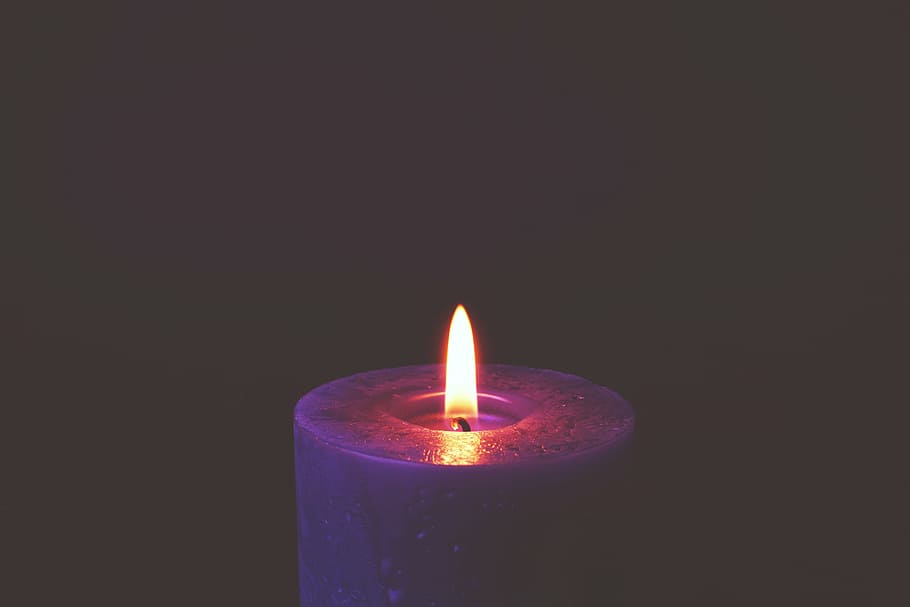 lit, candle, dark, light, fire, flame, night, burning, heat - temperature, black background