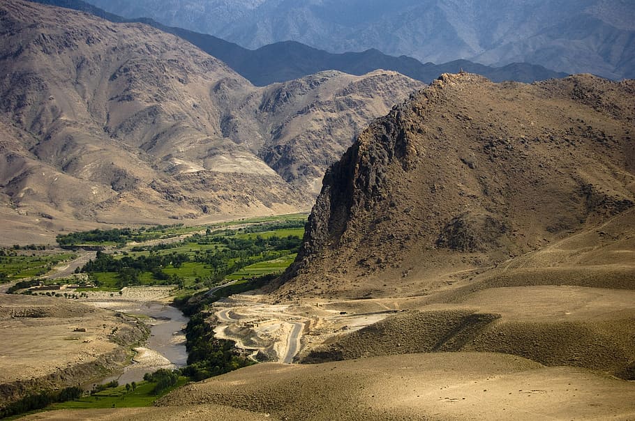valle, montañas, durante el día, afganistán, paisaje, rocas, rocoso, barranco, naturaleza, exterior