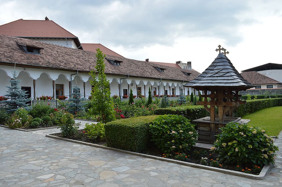 monastery, negru voda, campulung, romania, architecture, built structure, building exterior, building, cloud - sky, house