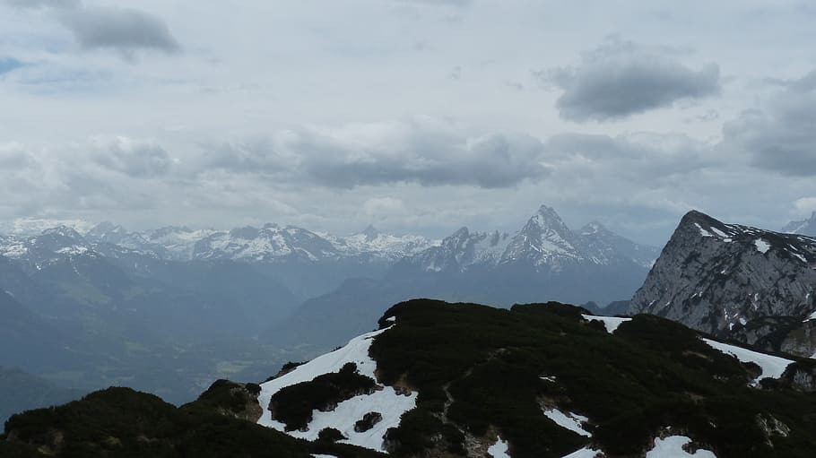 watzmann, mountain, alpine, massif, berchtesgaden alps, upper bavaria, berchtesgaden national park, national park, solid, watzmann middle peak