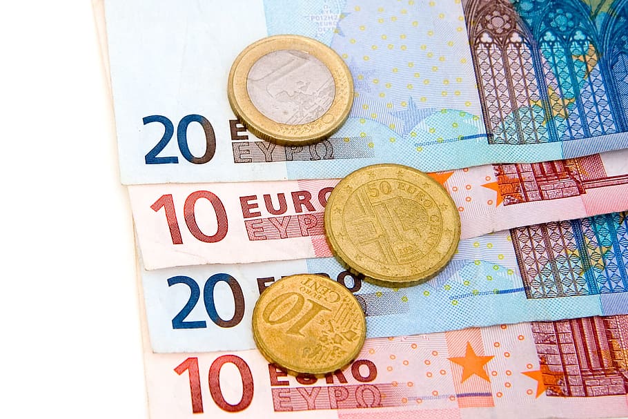 Uang, bank, catatan, tagihan, koin, Eropa, serikat, euro, mata uang, kertas mata uang
