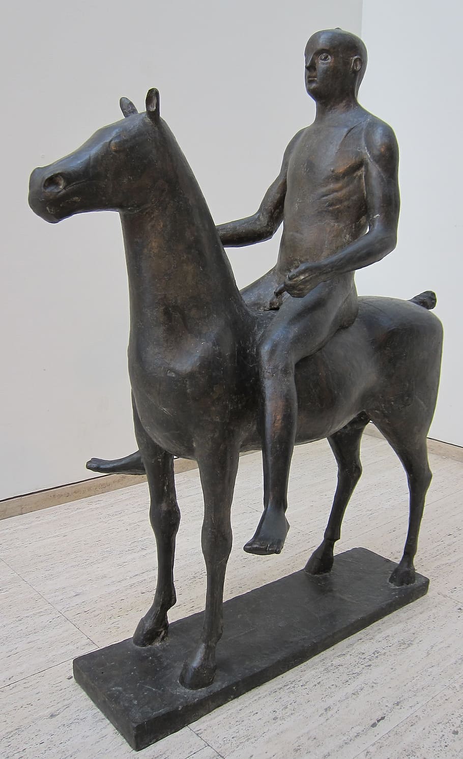 sculpture, rider, bronze, marino, marini, gallery, new, south, wales, european