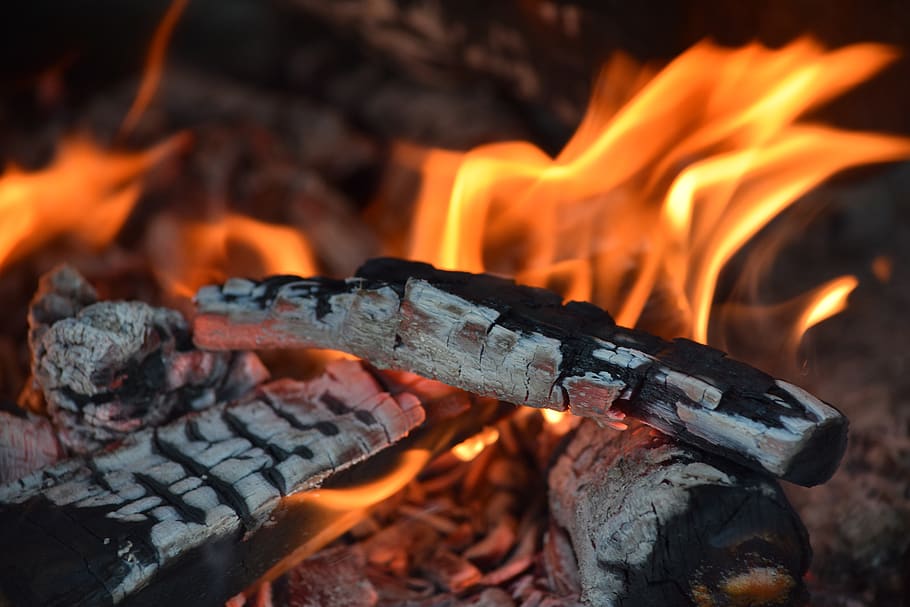 fire, carbon, barbecue, flame, burn, grill, bonfire, fireplace, coal, wood