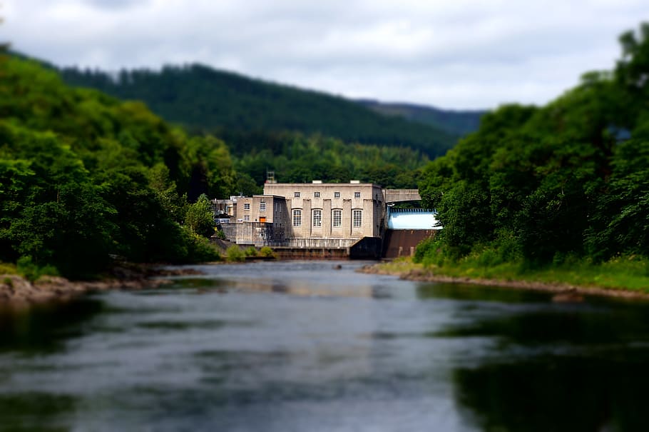 hydroelectric, power station, energy, power, station, dam, river, water, electricity, hydro