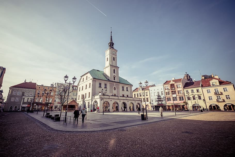 gliwice, balai kota, kota, Polandia, arsitektur, pariwisata, bangunan, monumen, pasar, eksterior bangunan