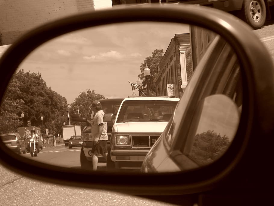 Rear, View, Mirror, Car, Reflection, rear, view, mirror, vehicle, watching, travel, drive
