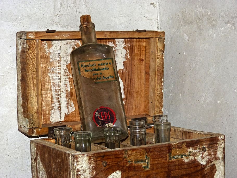 bottles, chemistry, lab, chemical substances, old, vintage, container, text, wall - building feature, wood - material