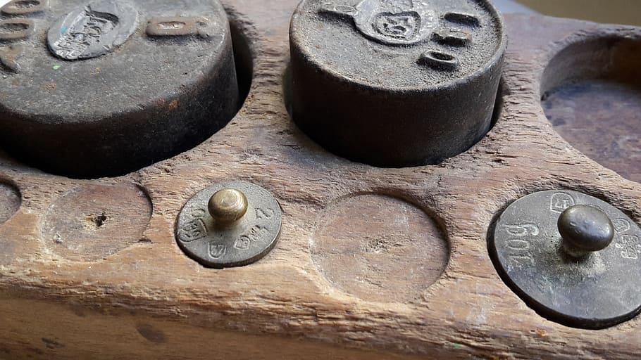 weights, horizontal, weigh, vintage, antique, old scale, metal, old, close-up, number