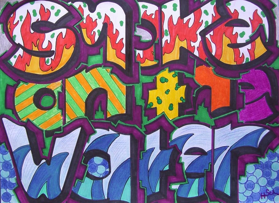 rekam lengan, asap di atas air, cat air, pena ujung runcing, berwarna-warni, karya siswa, gambar, dicat, warna, menggambar