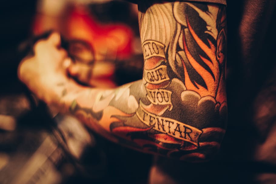 gente, hombre, mano, brazo, hombro, cuerpo, tatuaje, arte, parte del cuerpo humano, adulto